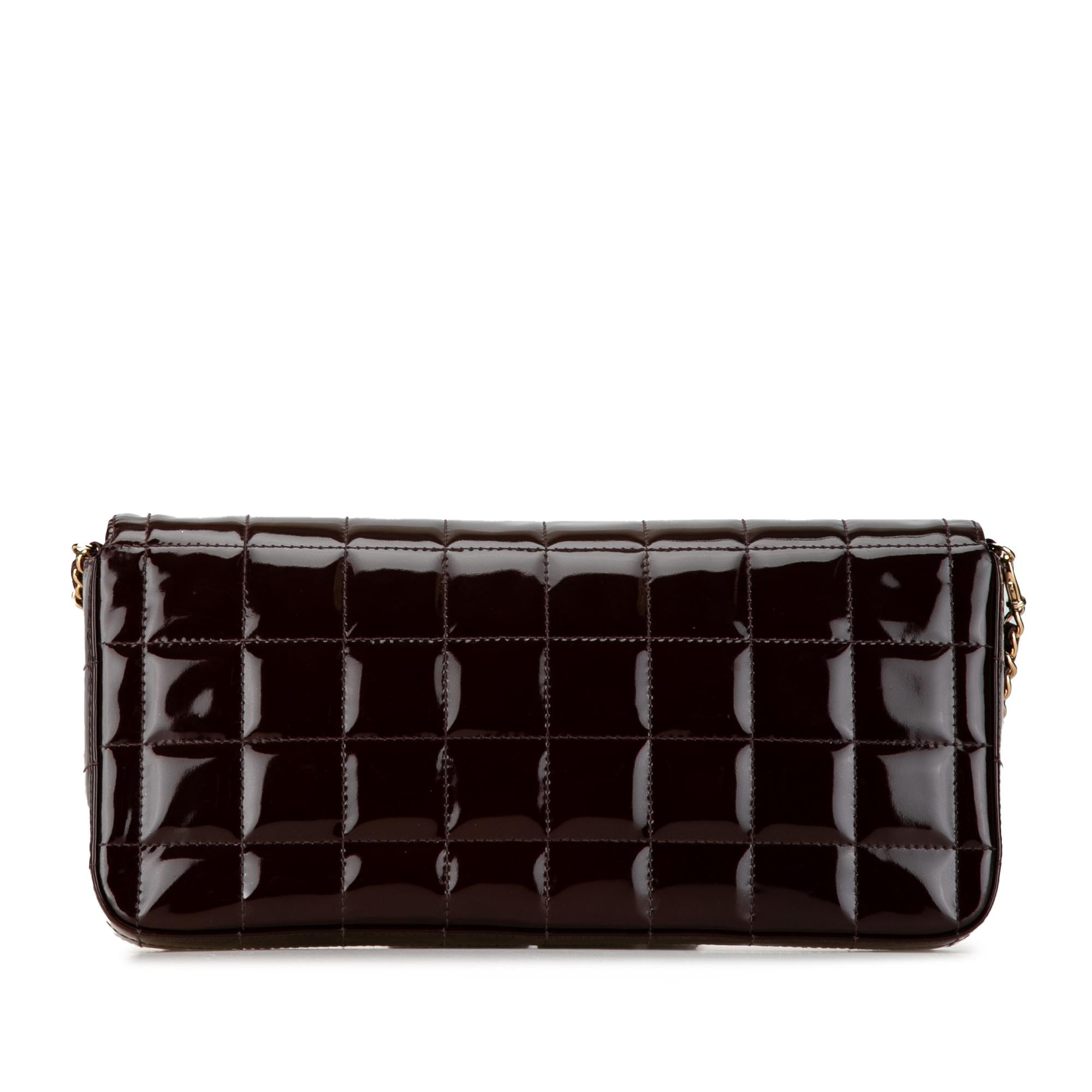 Top Quality Chanel Patent Choco Bar East West Flap (SHG-0yHZCX)