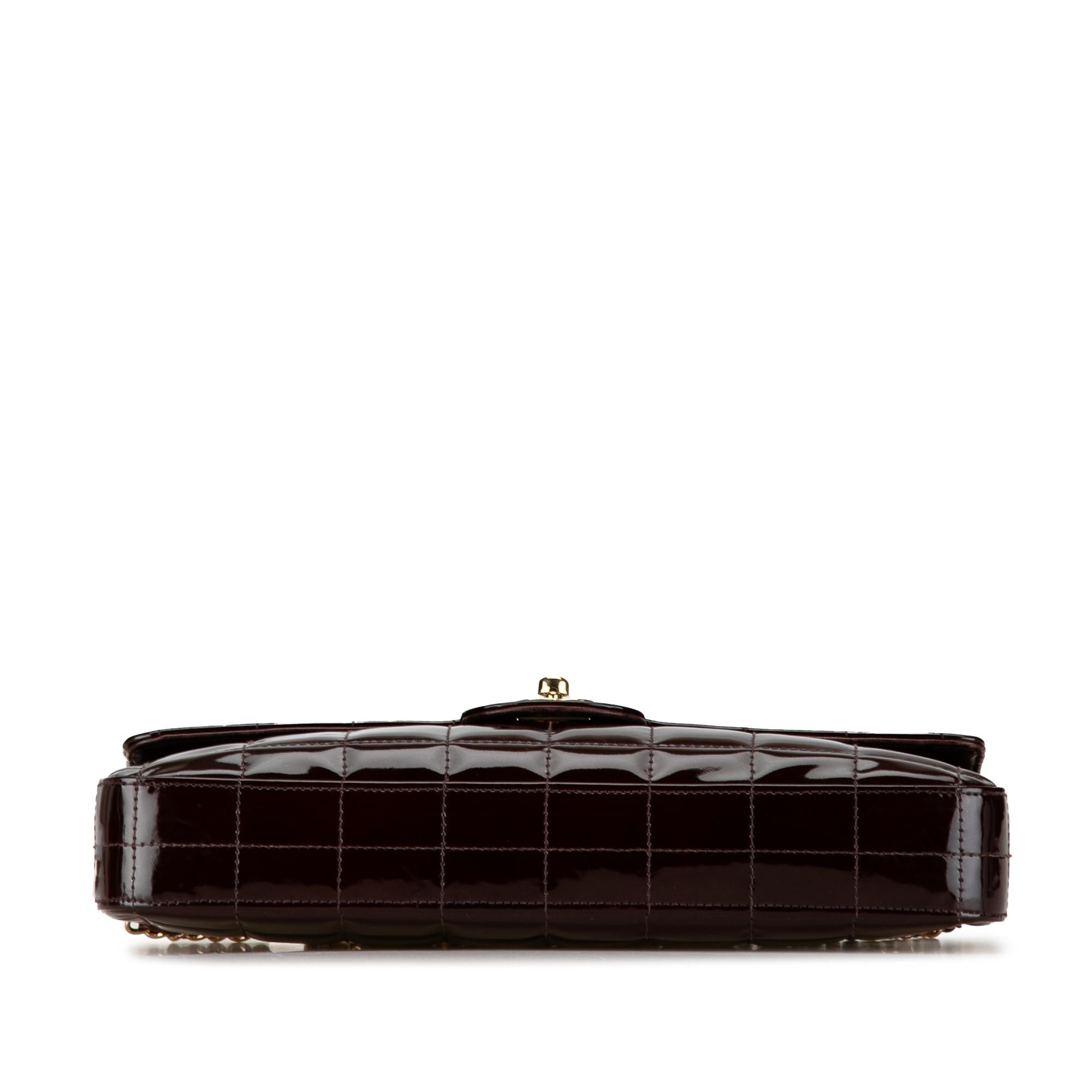 Top Quality Chanel Patent Choco Bar East West Flap (SHG-0yHZCX)