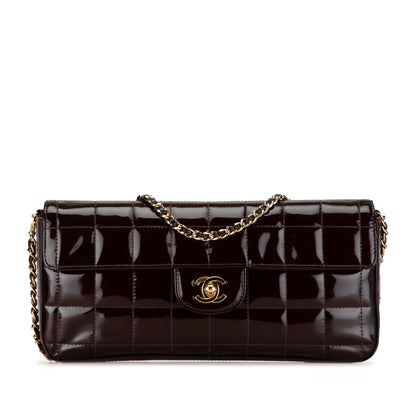 Top Quality Chanel Patent Choco Bar East West Flap (SHG-0yHZCX)