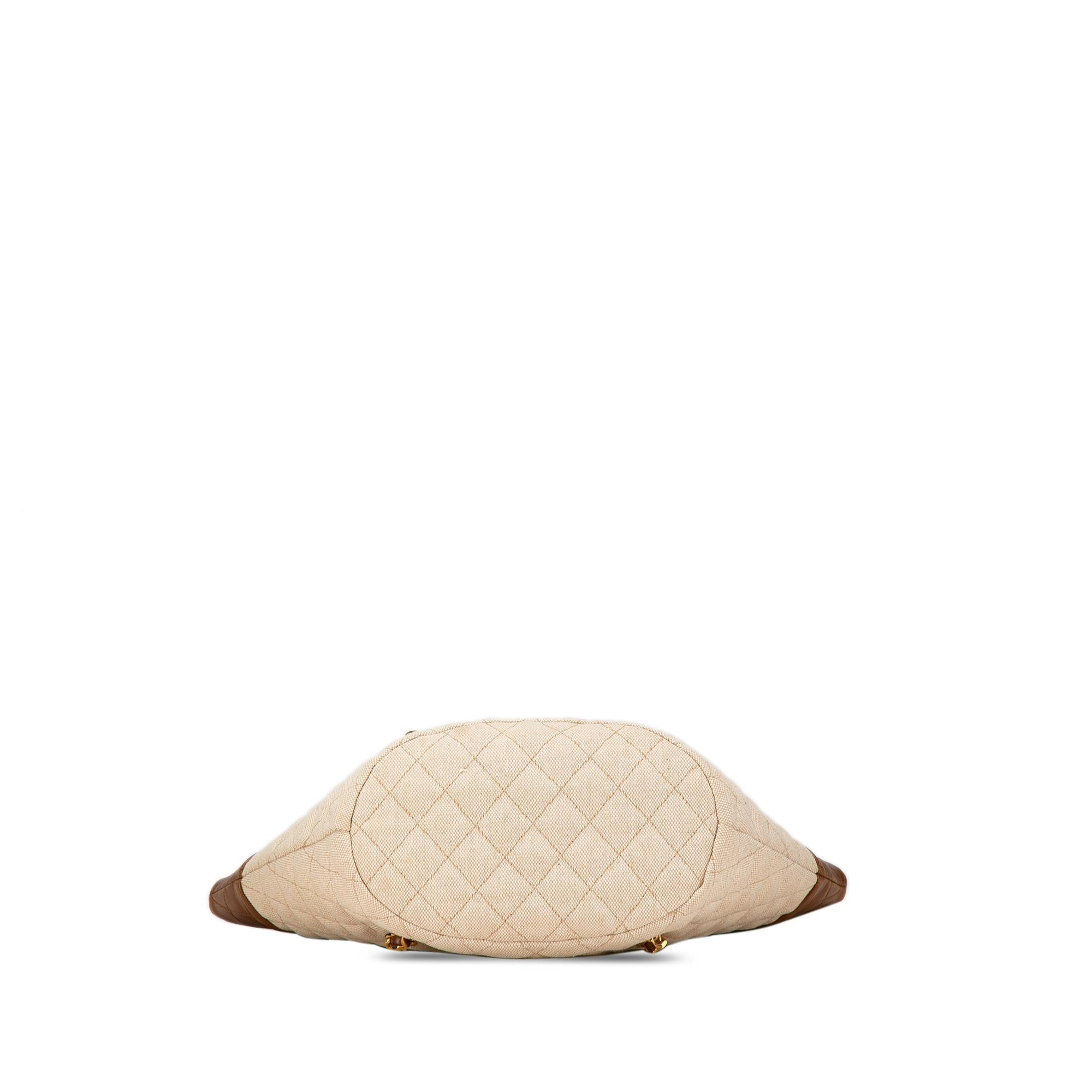 Top Quality Chanel Quilted Canvas and Lambskin Chain Tote (SHG-Tg66mu)
