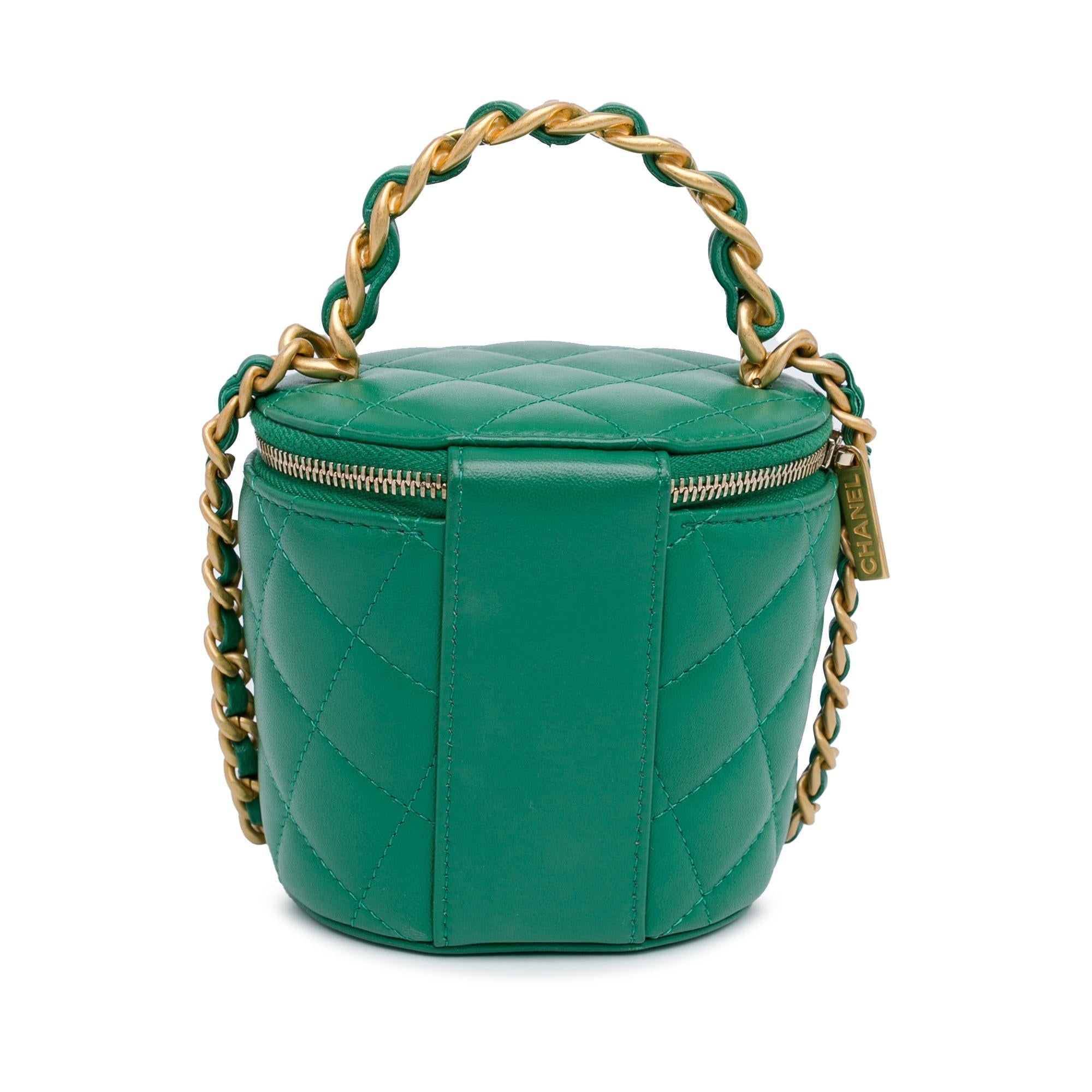 Top Quality Chanel Quilted Lambskin Afternoon Tea Vanity Case with Chain (SHG-mBV1ap)