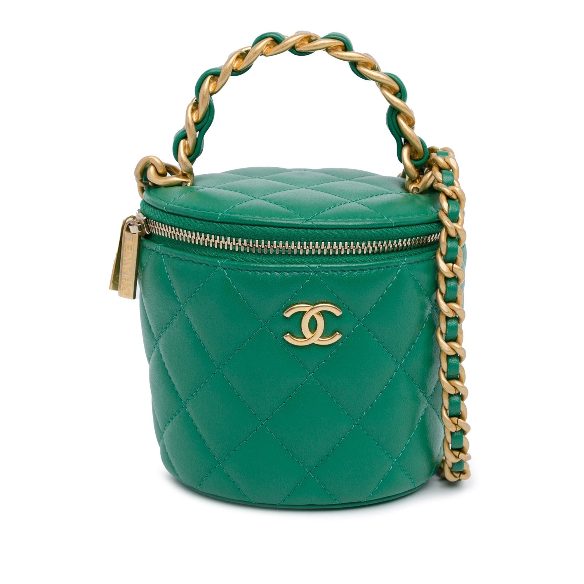 Top Quality Chanel Quilted Lambskin Afternoon Tea Vanity Case with Chain (SHG-mBV1ap)