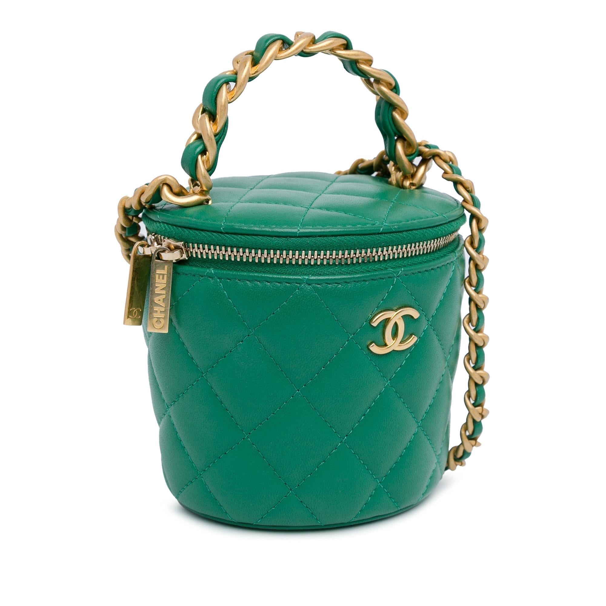 Top Quality Chanel Quilted Lambskin Afternoon Tea Vanity Case with Chain (SHG-mBV1ap)