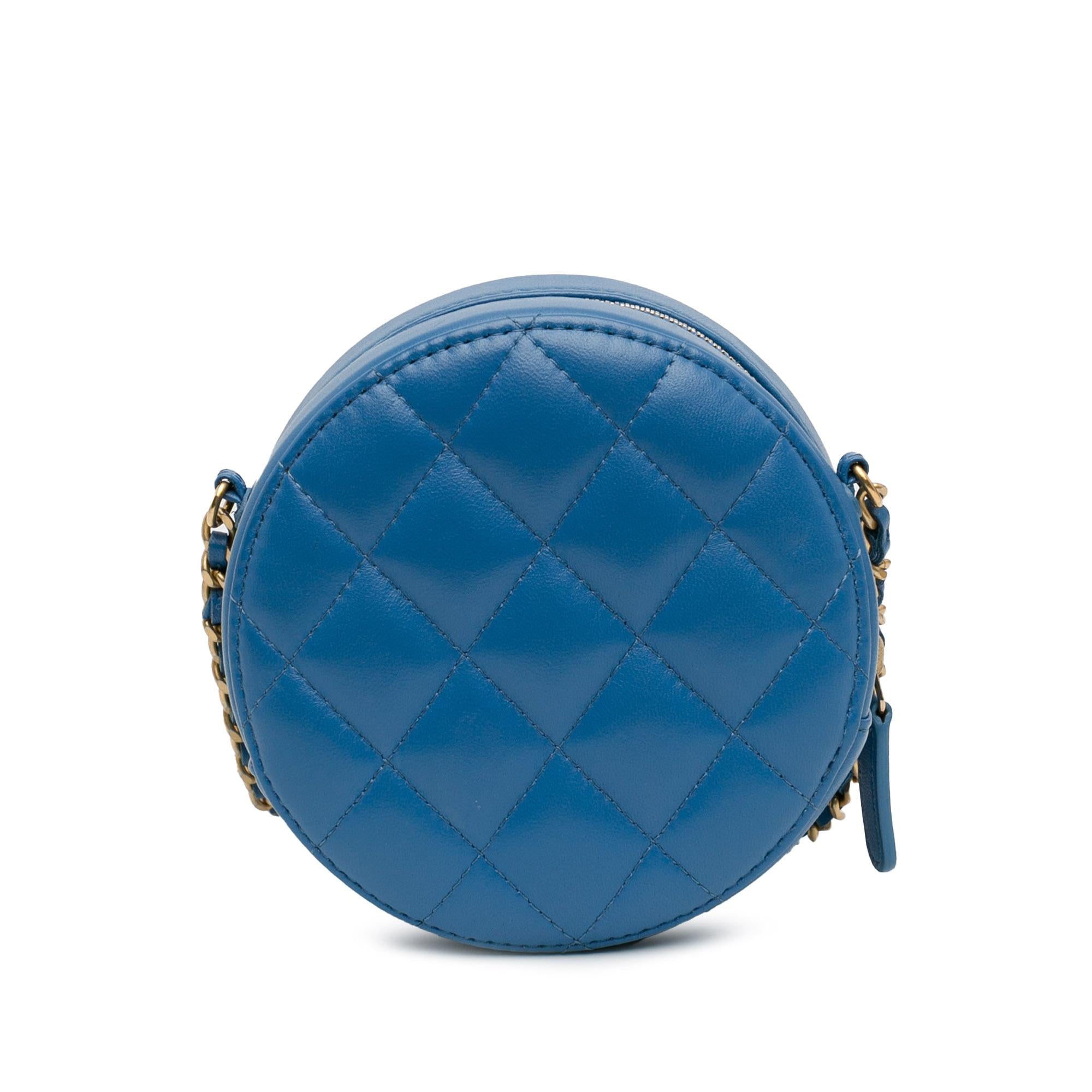 Top Quality Chanel Quilted Lambskin Round Clutch with Chain (SHG-Imo8ot)