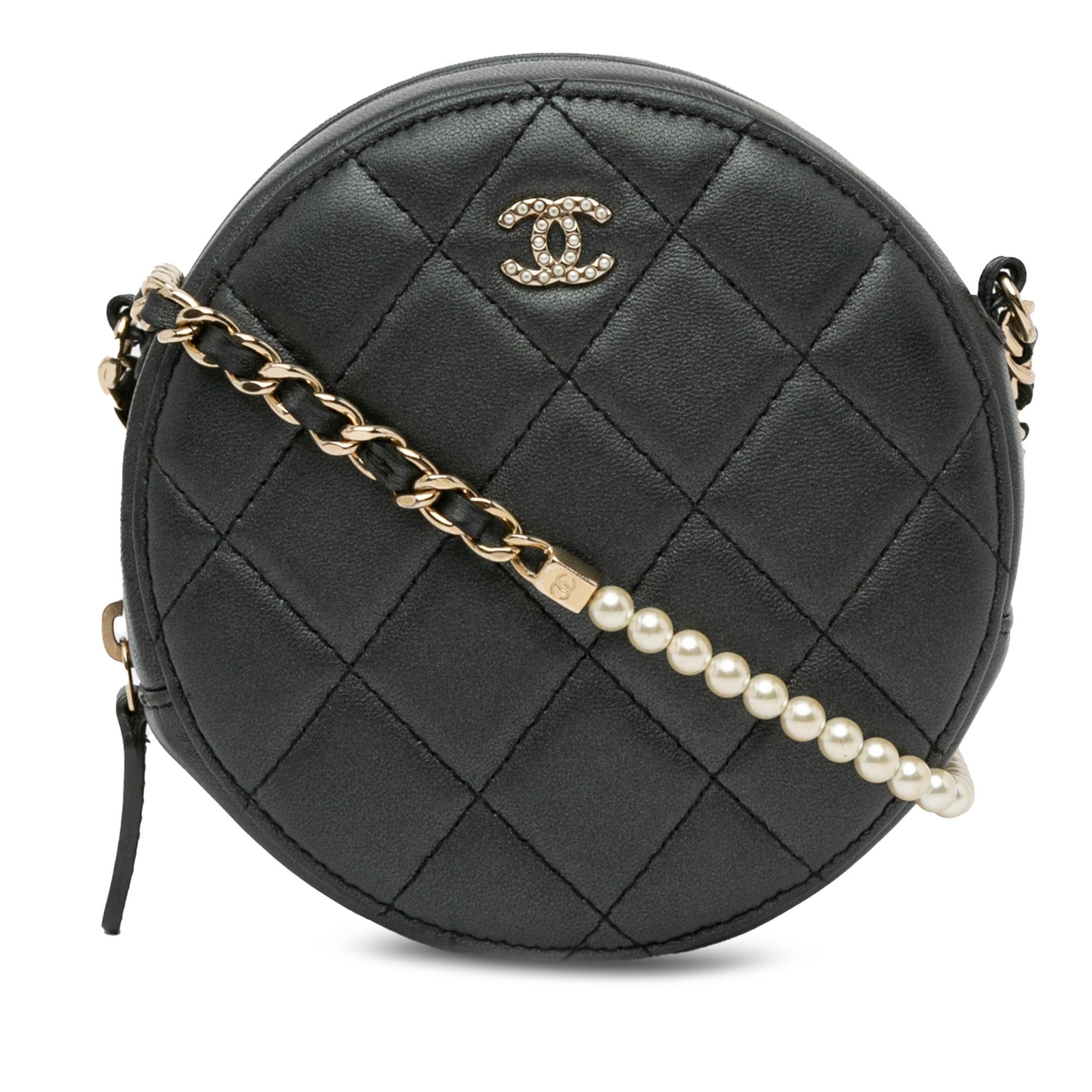 Top Quality Chanel Quilted Lambskin Round Pearl Clutch with Chain (SHG-gvPaNX)