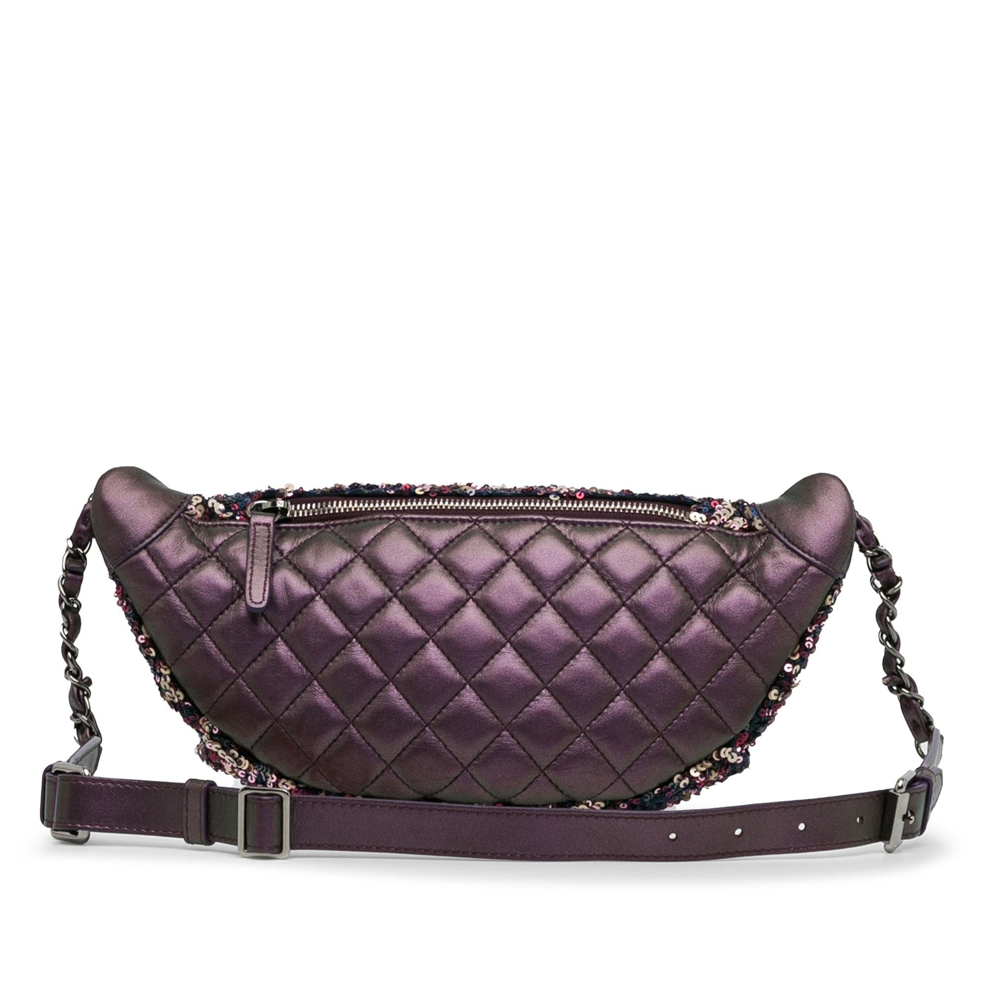 Top Quality Chanel Sequin and Metallic Lambskin Belt Bag (SHG-8A8QLt)