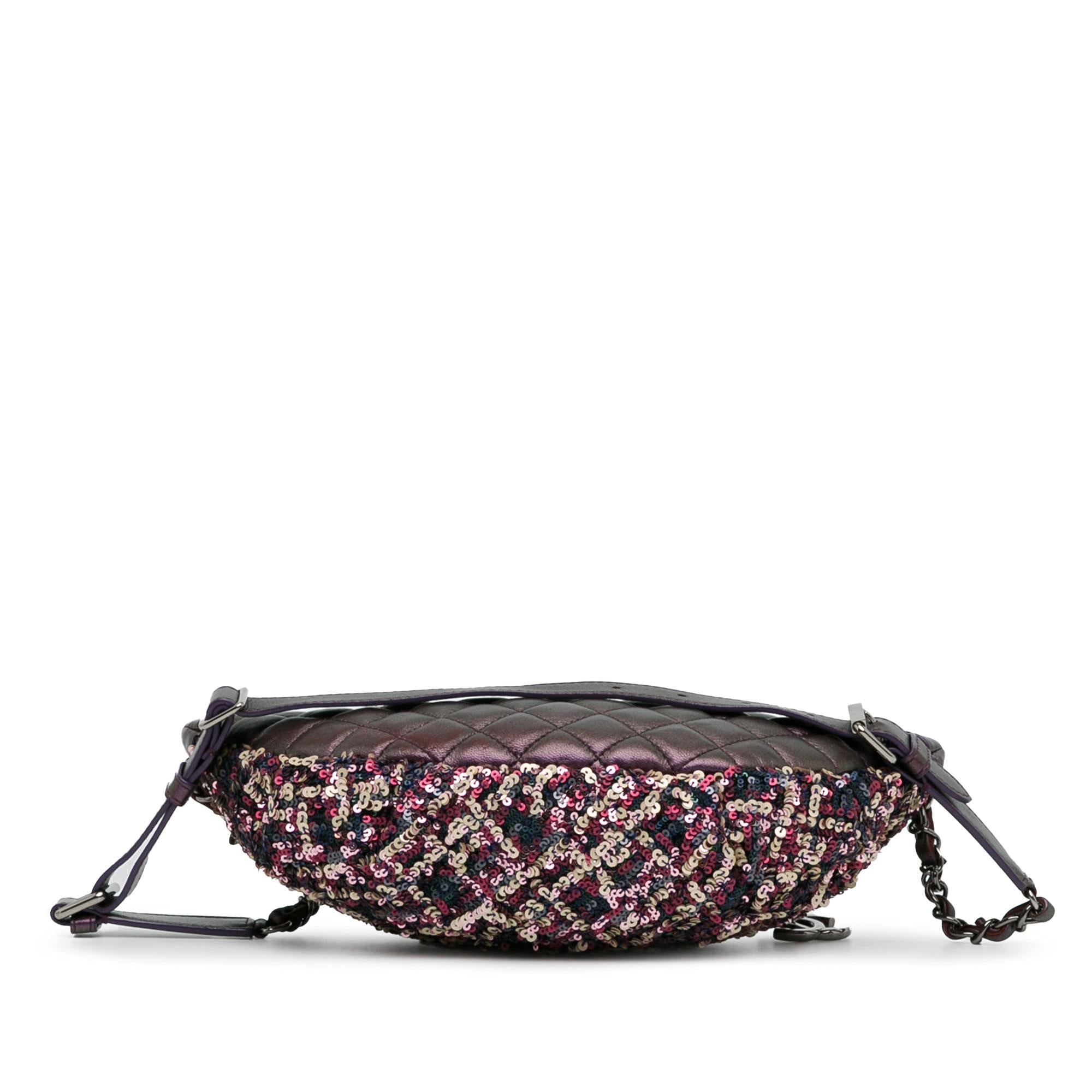 Top Quality Chanel Sequin and Metallic Lambskin Belt Bag (SHG-8A8QLt)