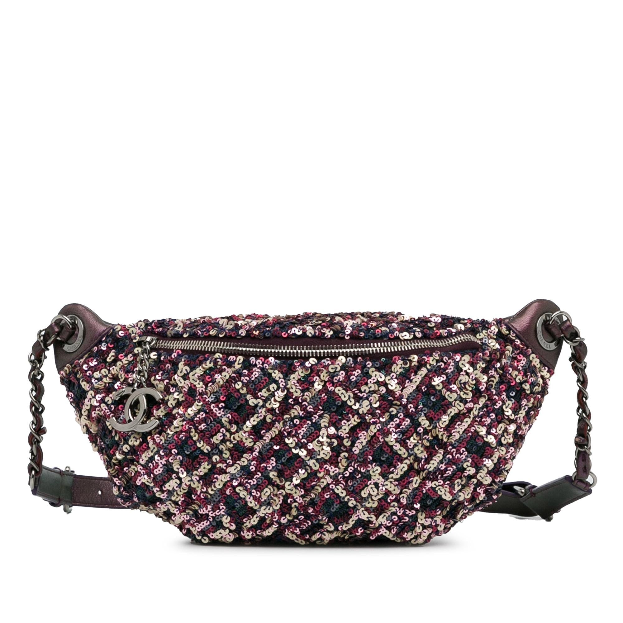 Top Quality Chanel Sequin and Metallic Lambskin Belt Bag (SHG-8A8QLt)