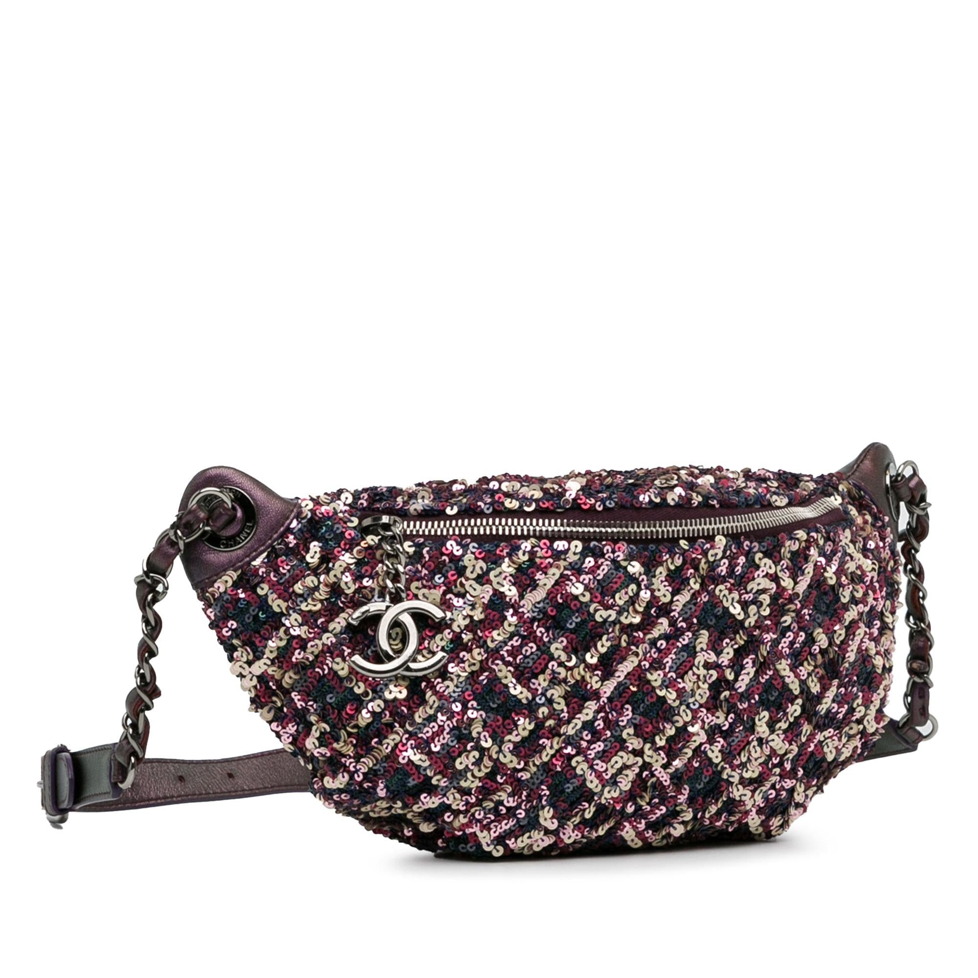 Top Quality Chanel Sequin and Metallic Lambskin Belt Bag (SHG-8A8QLt)