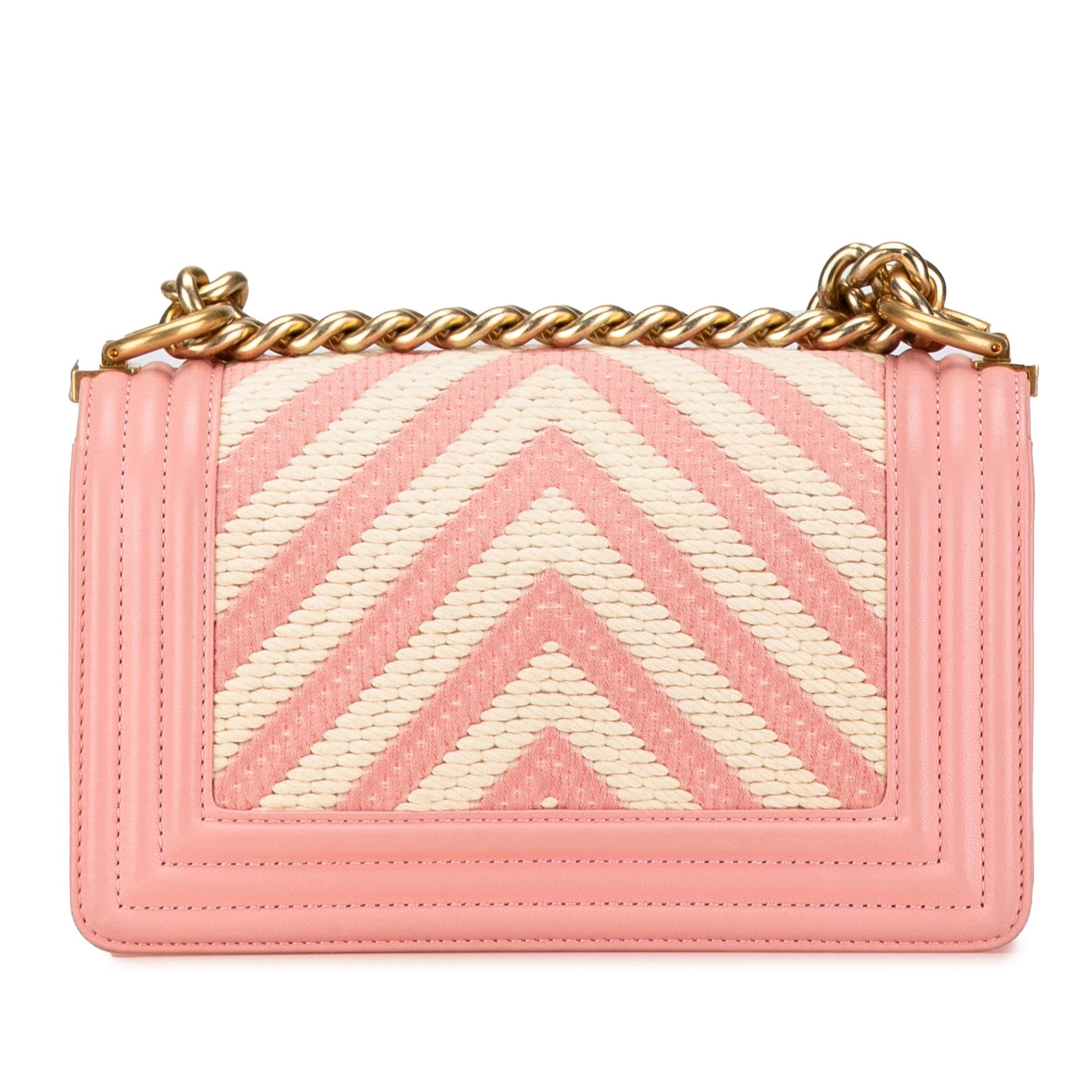 Top Quality Chanel Small Braided Chevron Boy Flap (SHG-eAcvzY)