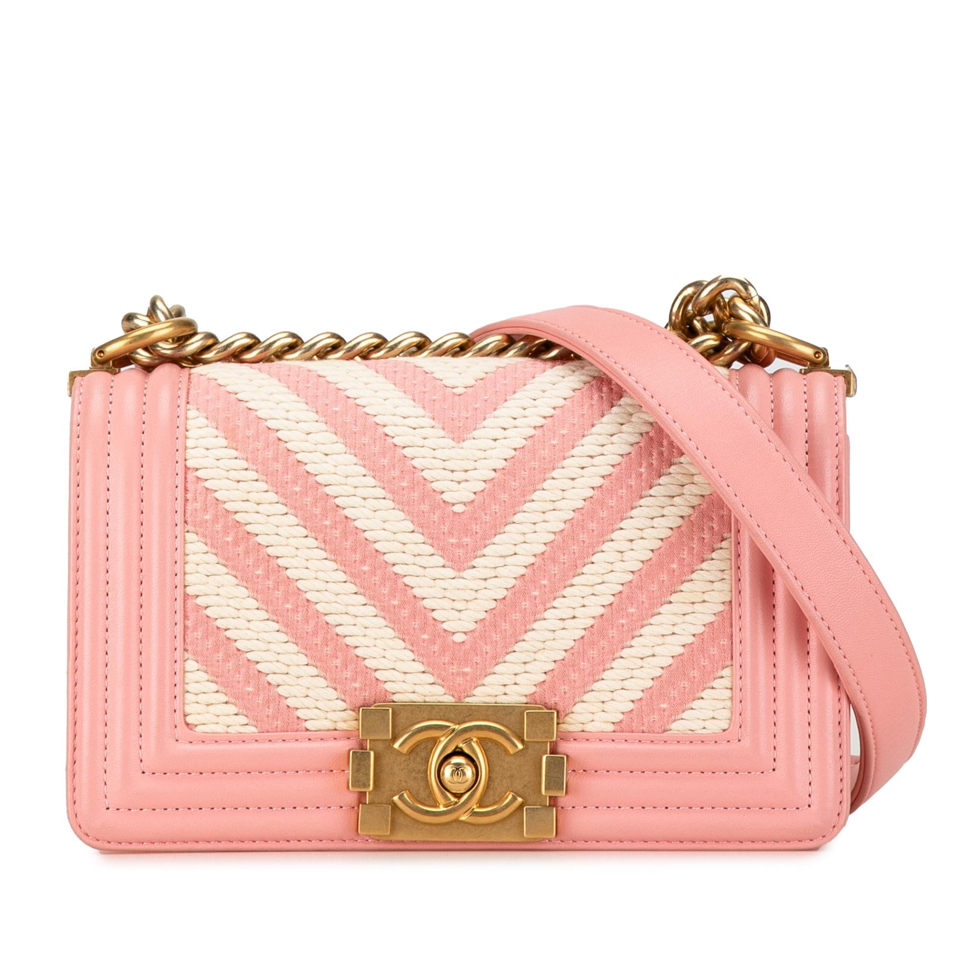 Top Quality Chanel Small Braided Chevron Boy Flap (SHG-eAcvzY)