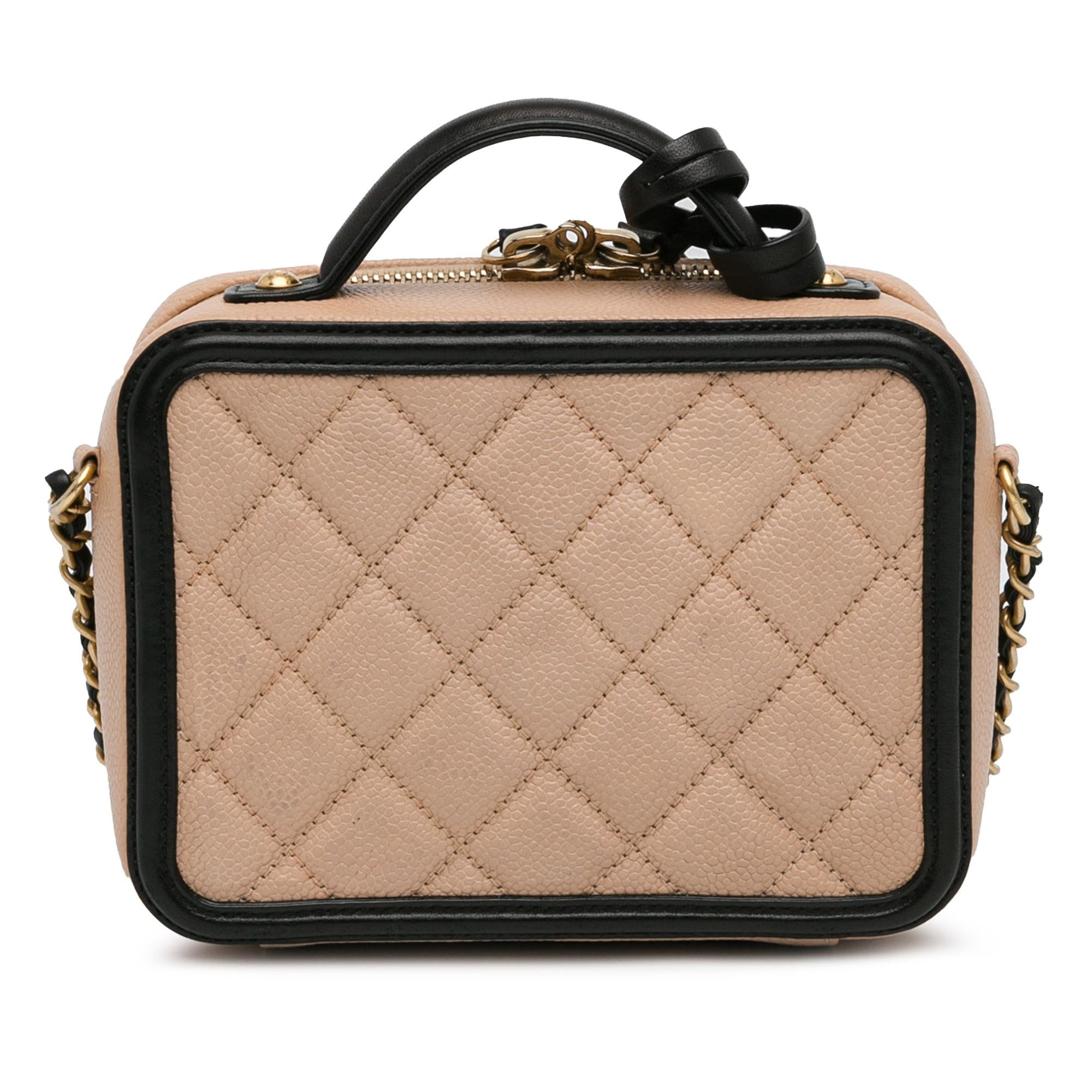 Top Quality Chanel Small Caviar CC Filigree Vanity Case (SHG-mliWa1)