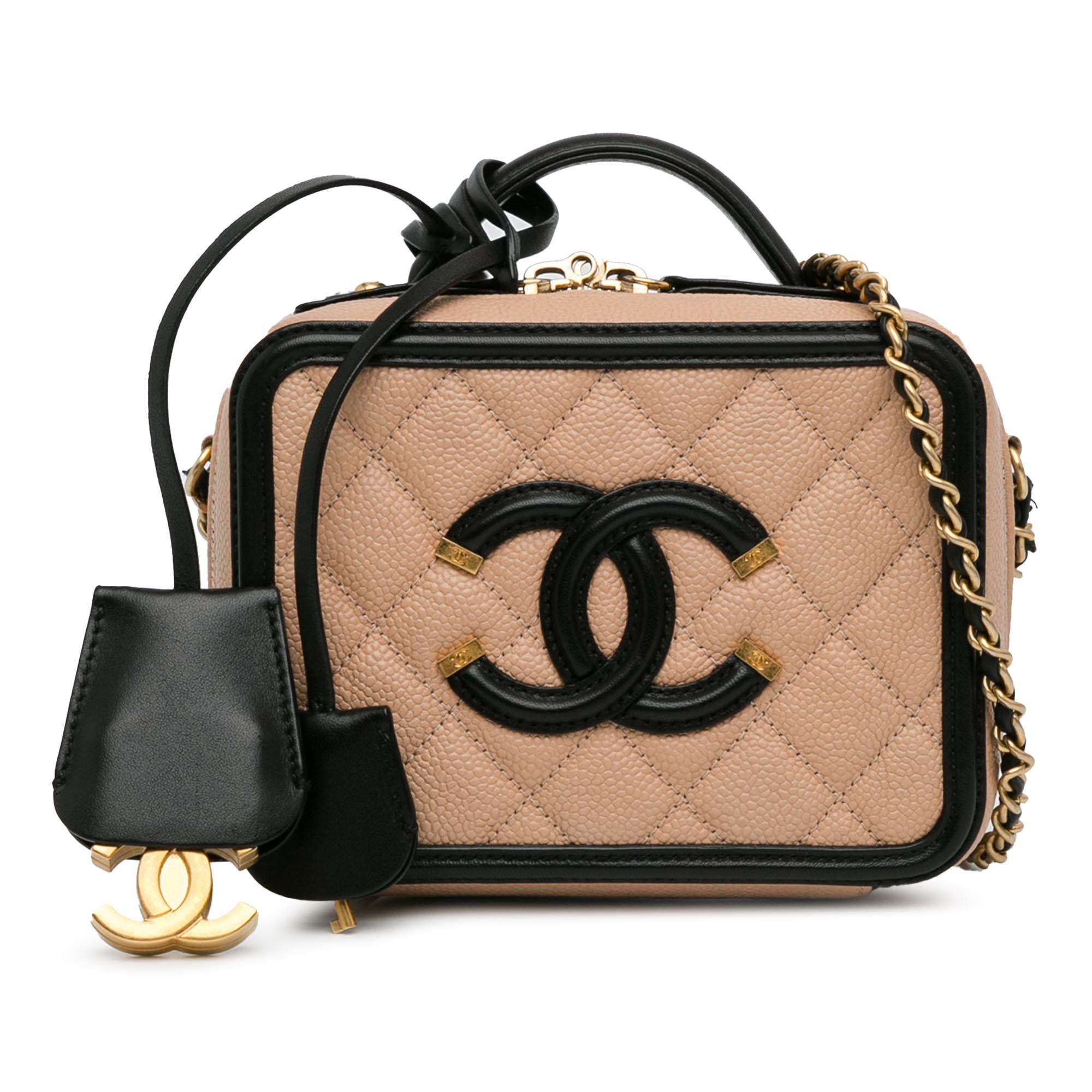Top Quality Chanel Small Caviar CC Filigree Vanity Case (SHG-mliWa1)