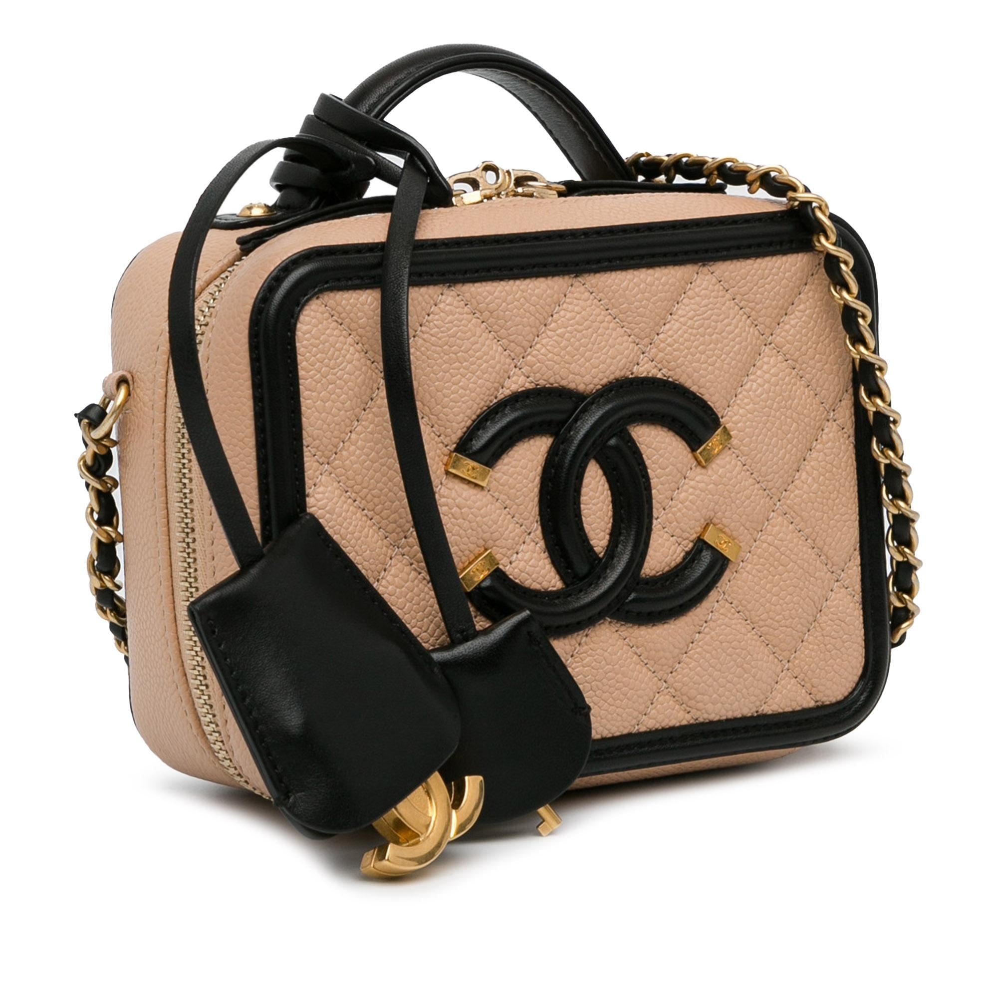 Top Quality Chanel Small Caviar CC Filigree Vanity Case (SHG-mliWa1)