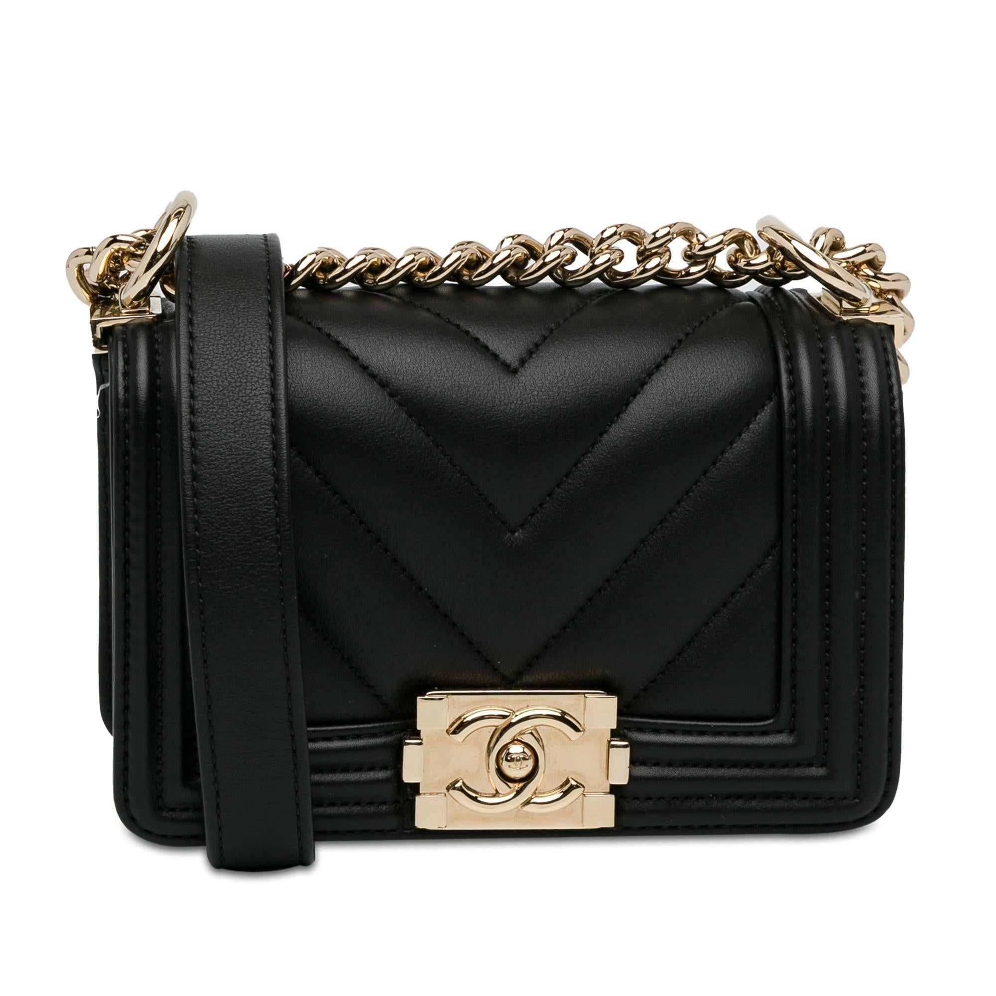 Top Quality Chanel Small Chevron Boy Flap (SHG-PGXrMi)