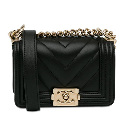 Top Quality Chanel Small Chevron Boy Flap (SHG-PGXrMi)
