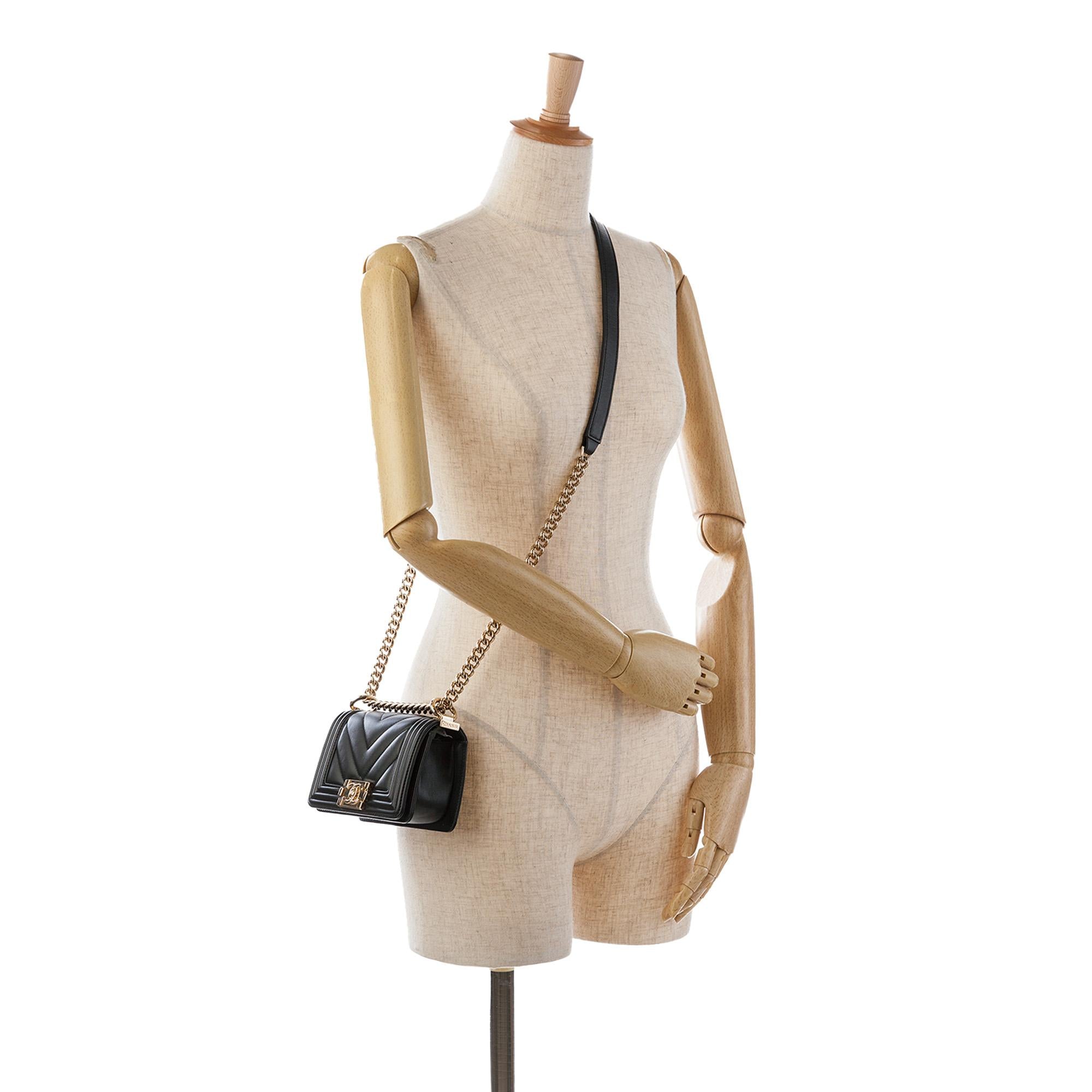 Top Quality Chanel Small Chevron Boy Flap (SHG-PGXrMi)