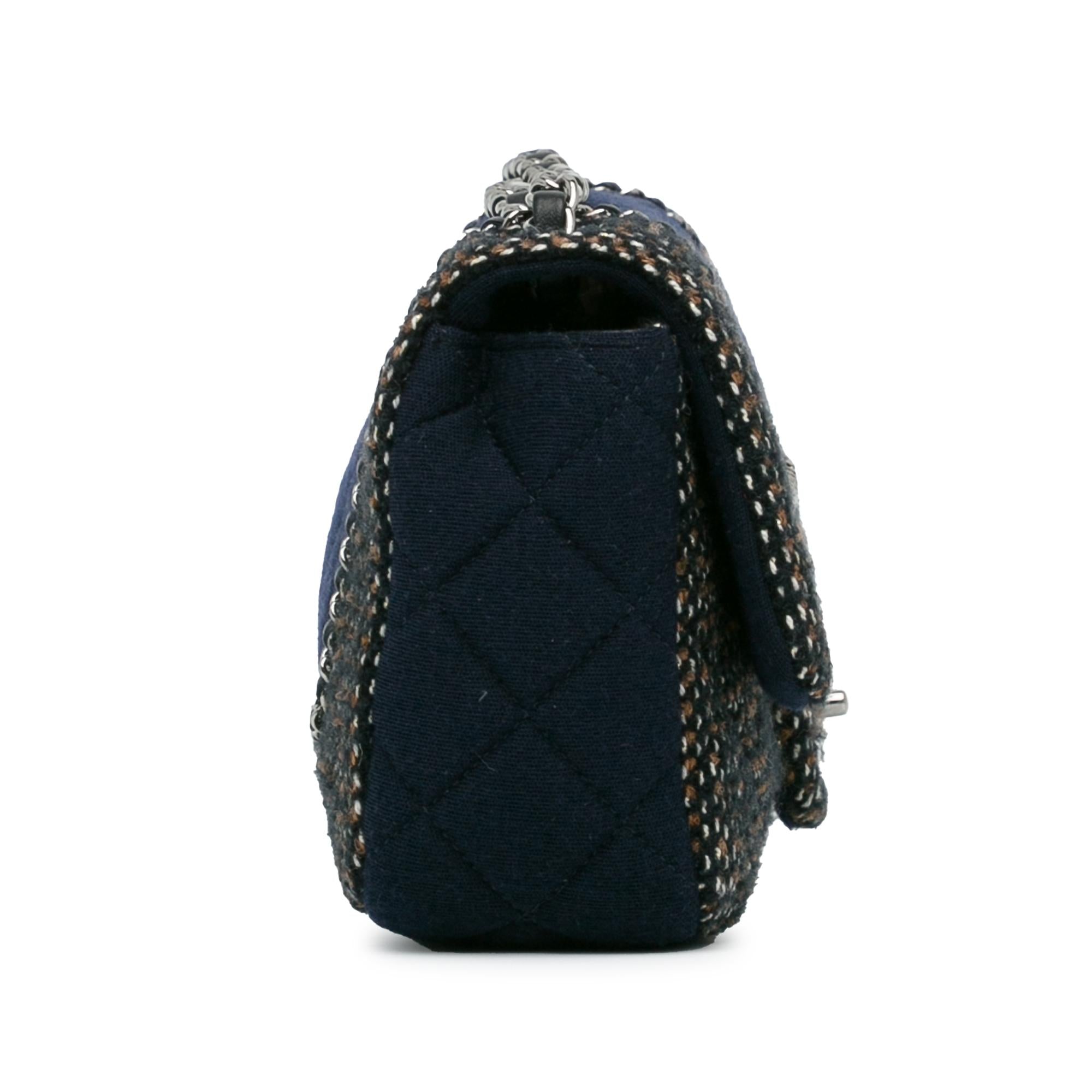 Top Quality Chanel Small Jersey Tweed Flap (SHG-6Tm9uk)