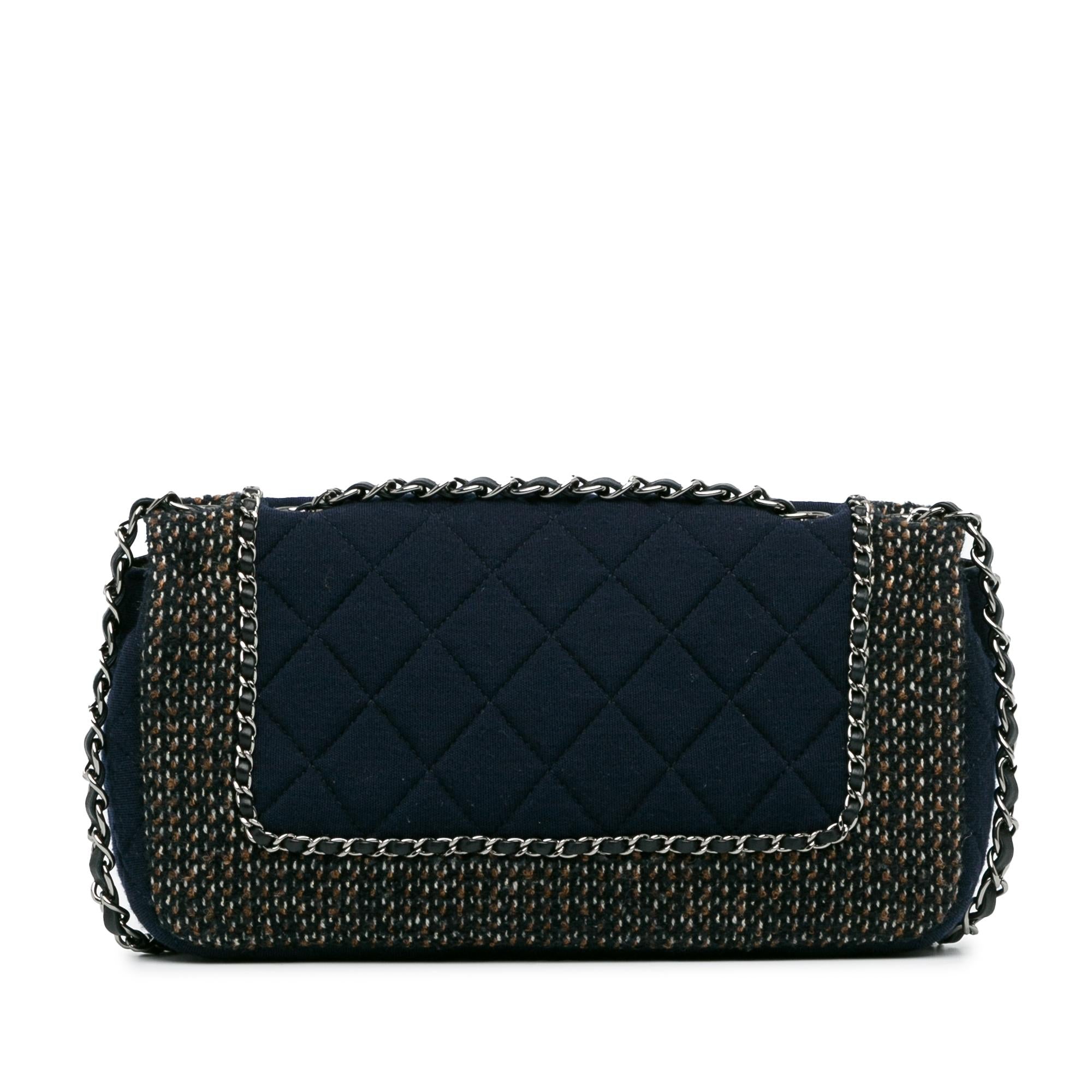 Top Quality Chanel Small Jersey Tweed Flap (SHG-6Tm9uk)