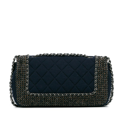 Top Quality Chanel Small Jersey Tweed Flap (SHG-6Tm9uk)