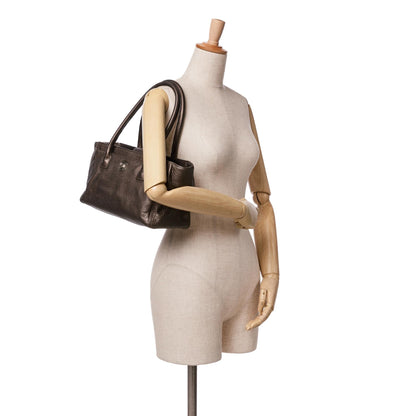 Top Quality Chanel Small Metallic Calfskin Executive Cerf Tote (SHG-DqfQFt)