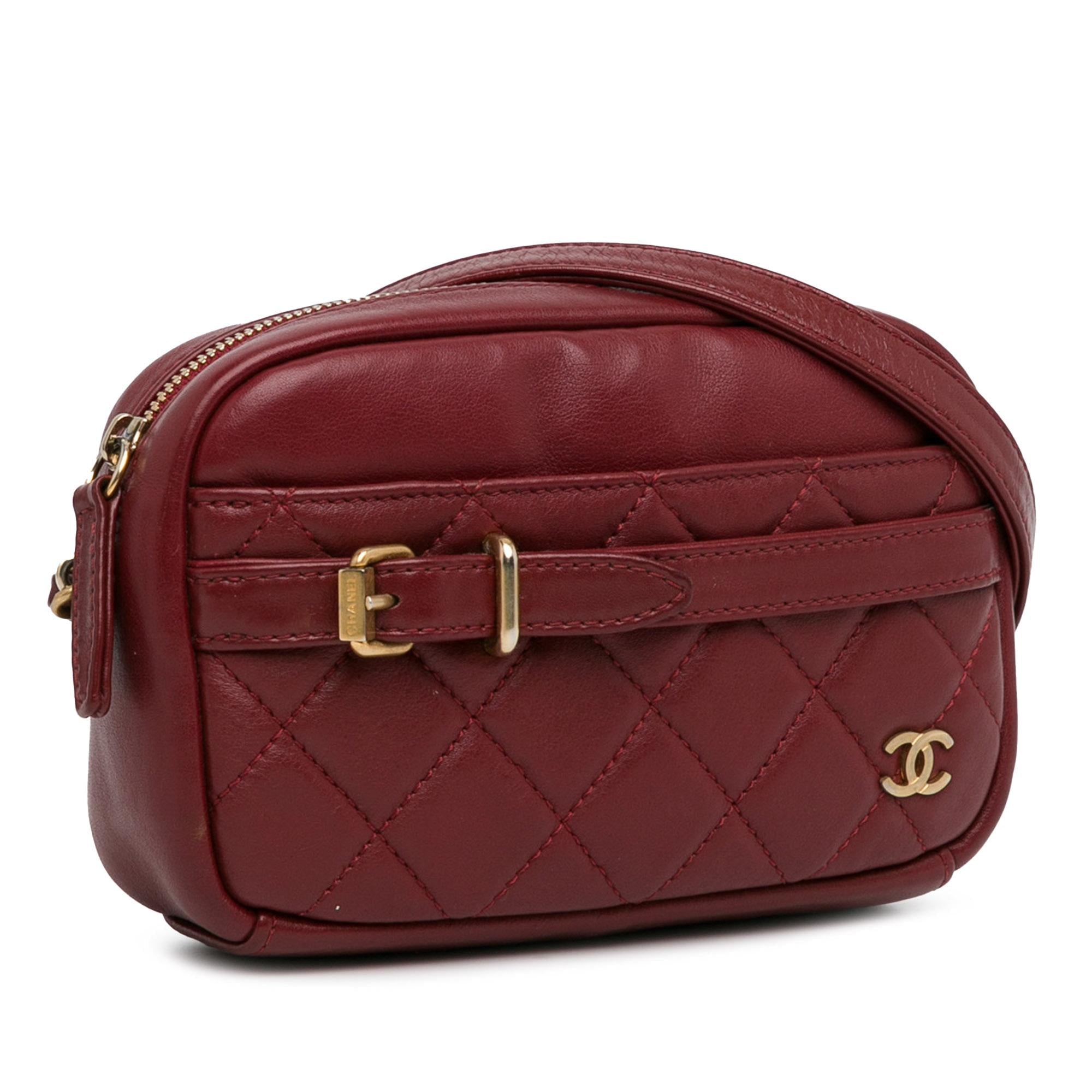 Top Quality Chanel Small Quilted Lambskin Buckle Camera Bag (SHG-xw9Eo6)