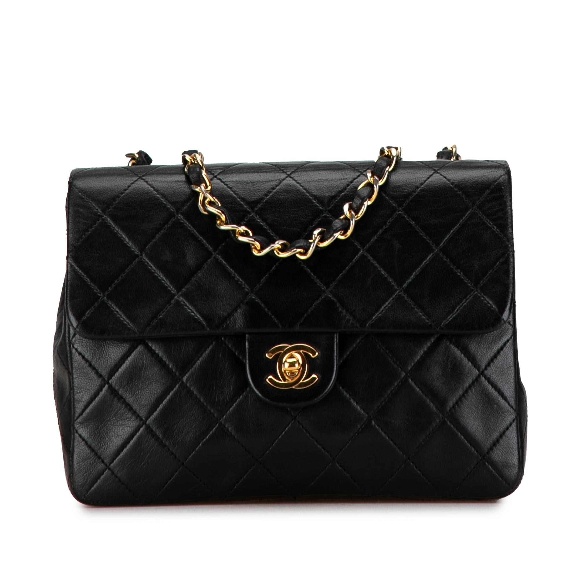 Top Quality Chanel Square Classic Quilted Lambskin Flap (SHG-NCKAmV)