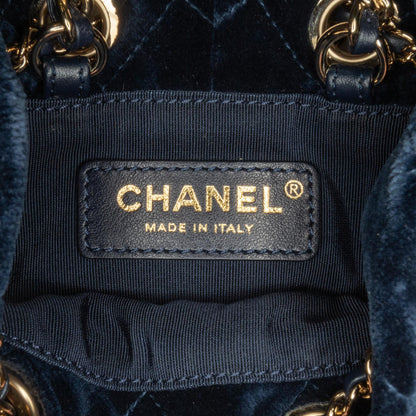 Top Quality Chanel Velvet Crystal Pearl Crush Bucket Bag (SHG-ZkZa1i)