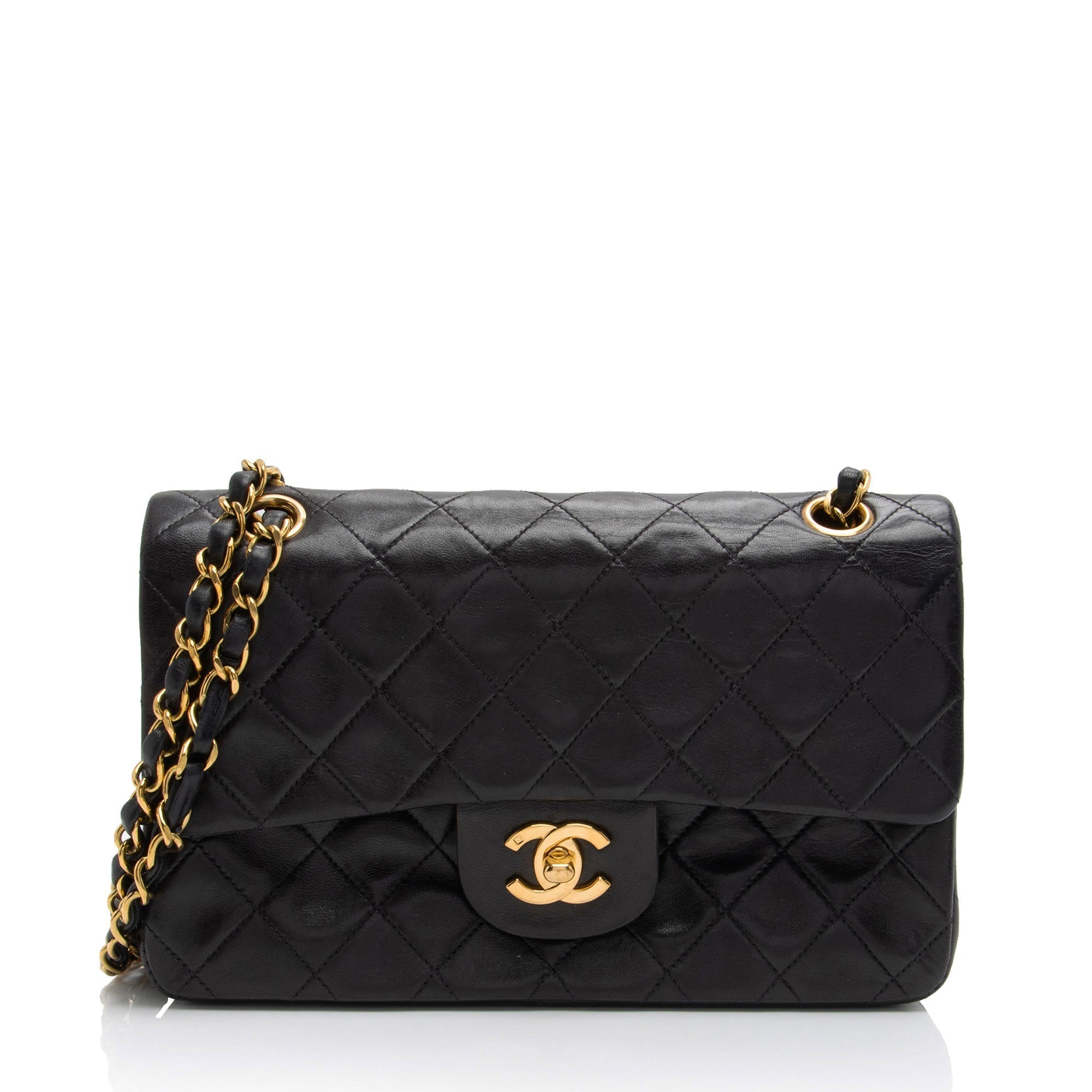 Top Quality Chanel Vintage Lambskin Classic Small Double Flap Bag (SHF-wNnnBD)