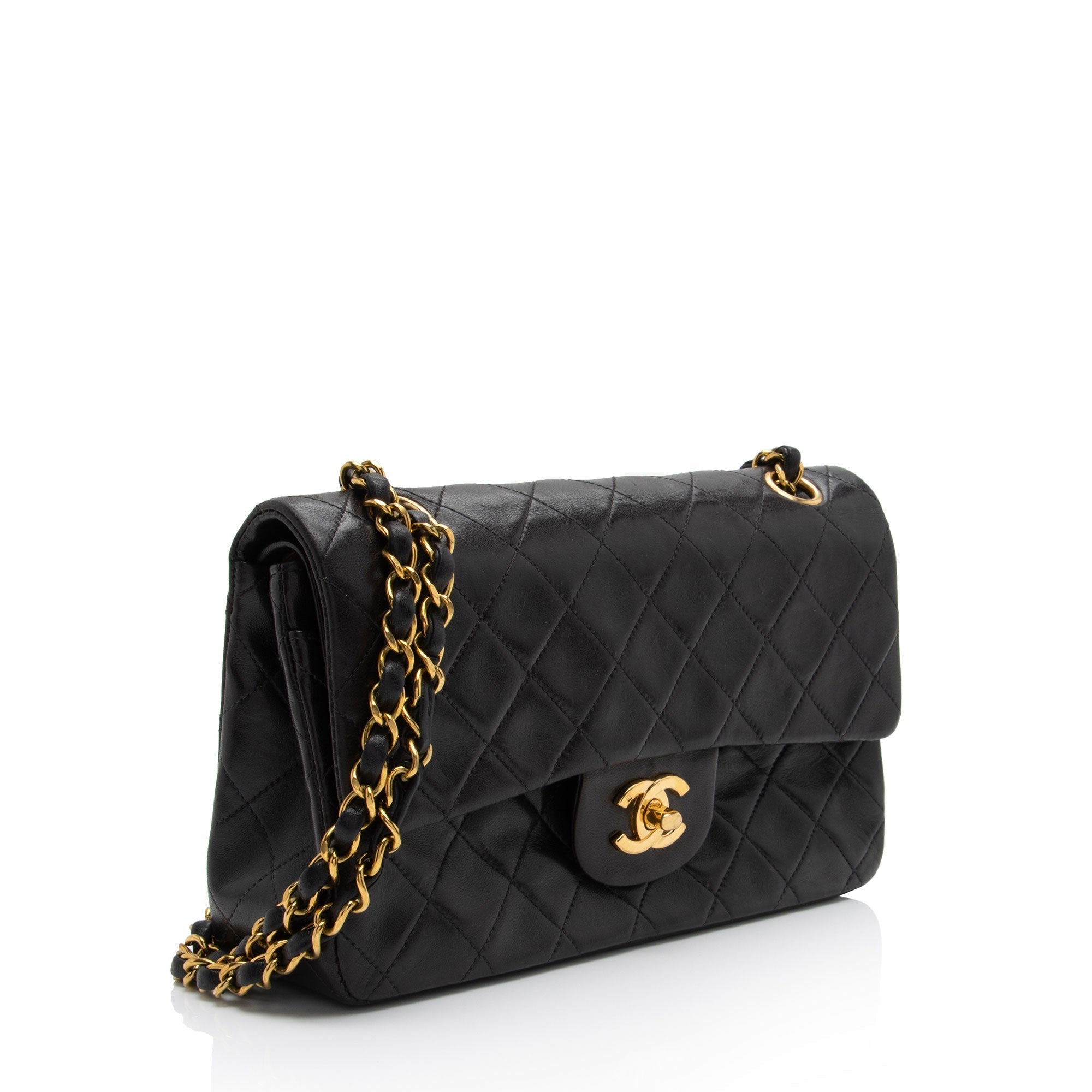 Top Quality Chanel Vintage Lambskin Classic Small Double Flap Bag (SHF-wNnnBD)