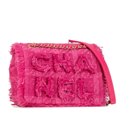 Top Quality Chanel Wool Tweed Giant Logo Flap (SHG-DQ7HUa)