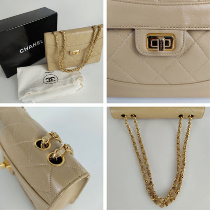 Top Quality Chanel Top Quality Chanel Top Quality Chanel Timeless Classica turn lock bag in beige leather