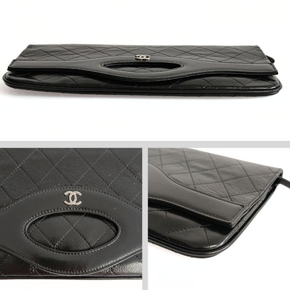 Top Quality Chanel Top Quality Chanel Top Quality Chanel Clutch handbag in matelasse black leather