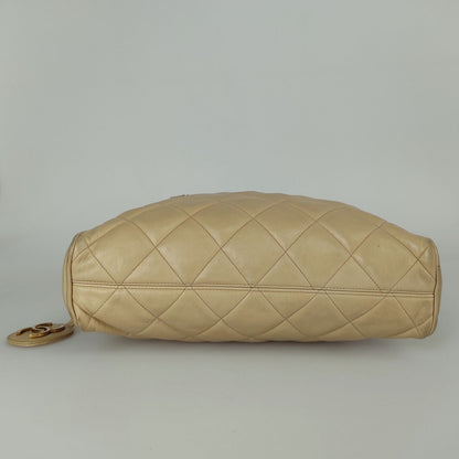 Top Quality Chanel Top Quality Chanel Top Quality Chanel shoulder bag in beige matelasse leather from the 80s