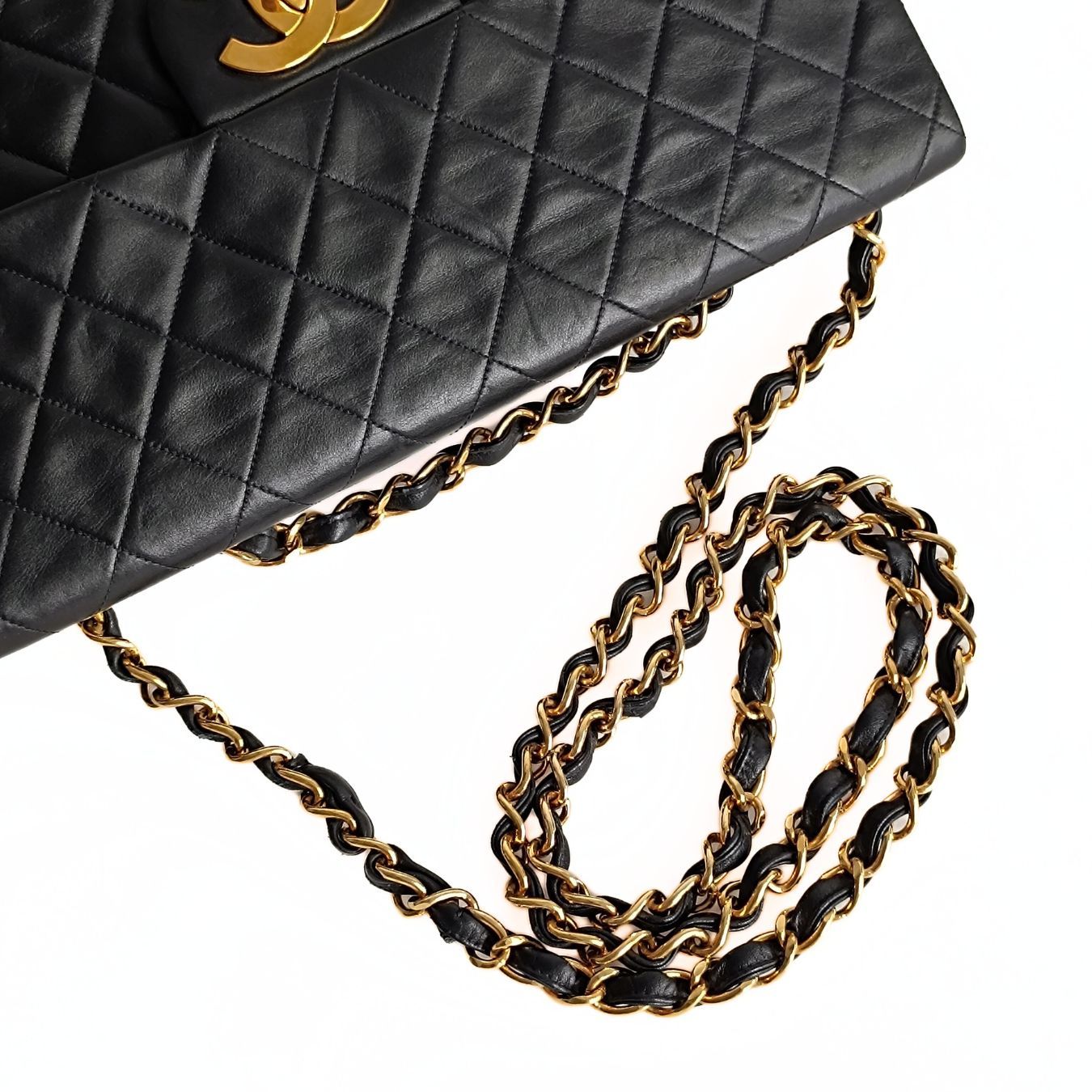 Top Quality Chanel Top Quality Chanel Top Quality Chanel borsa a tracolla Dekamatrasse 34 Maxi in pelle nera