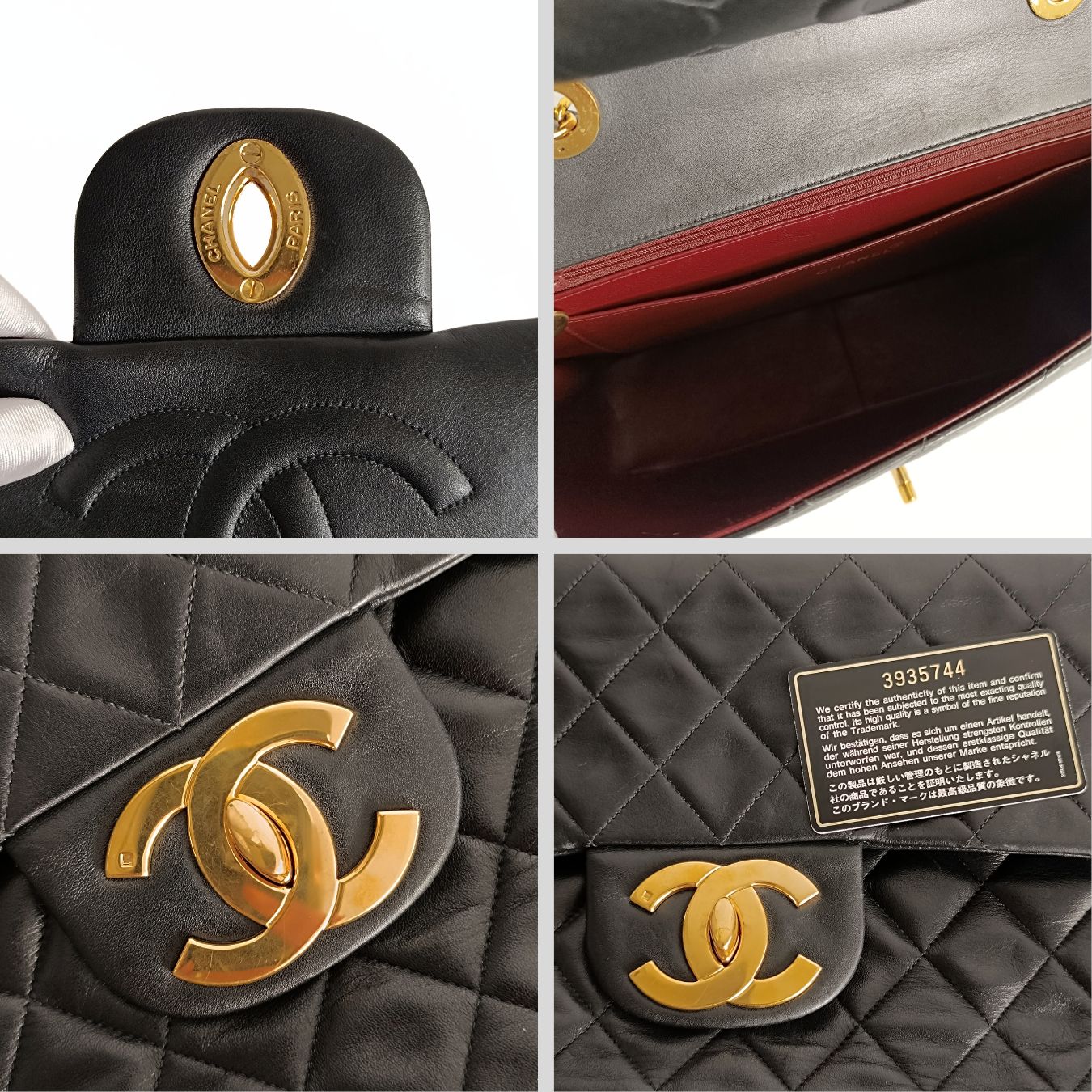 Top Quality Chanel Top Quality Chanel Top Quality Chanel borsa a tracolla Dekamatrasse 34 Maxi in pelle nera