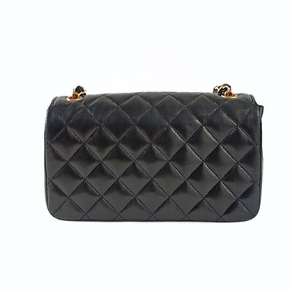 Top Quality Chanel Top Quality Chanel Top Quality Chanel borsa a tracolla Mini Matelasse in pelle di agnello nera