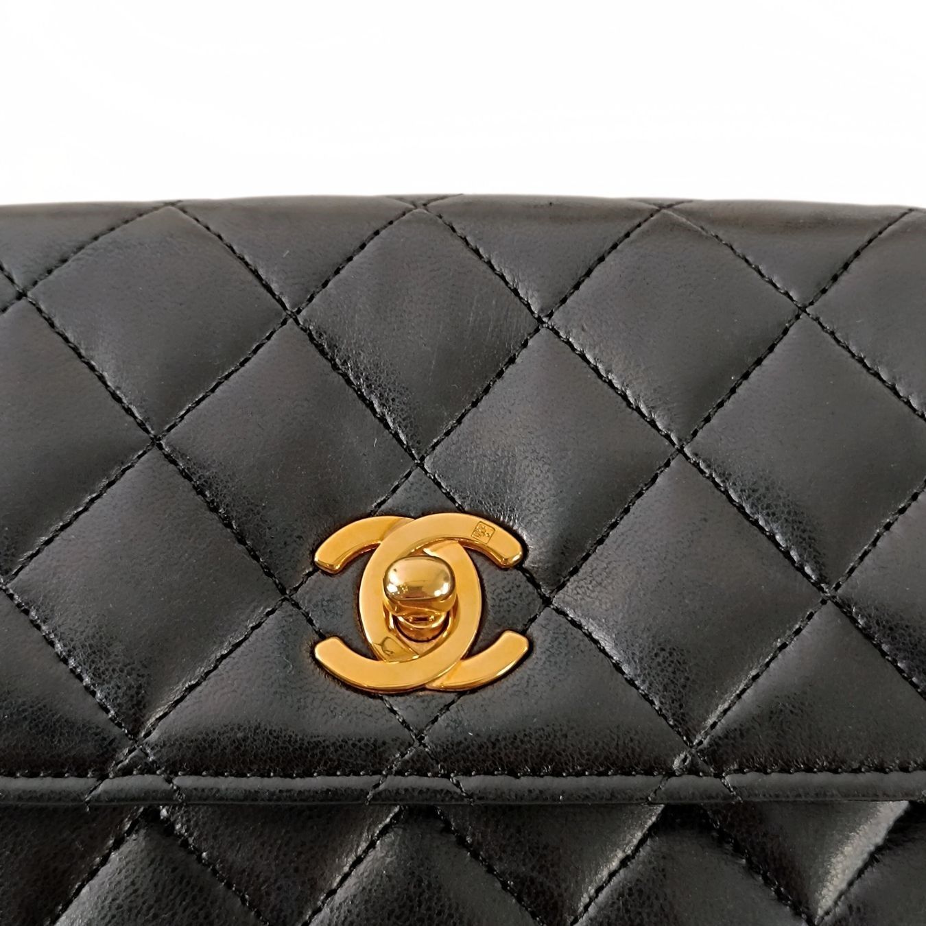 Top Quality Chanel Top Quality Chanel Top Quality Chanel borsa a tracolla Mini Matelasse in pelle di agnello nera