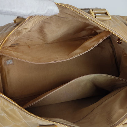 Top Quality Chanel Top Quality Chanel Top Quality Chanel quilted travel bag in beige patent leather