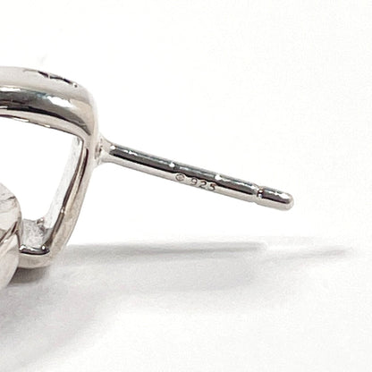 Top Quality Chanel Silver 925 Oval Logo Plate Earrings