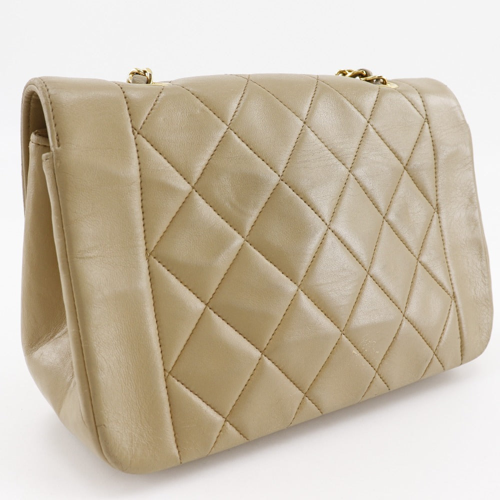 Top Quality Chanel Diana Lambskin Shoulder Bag Beige