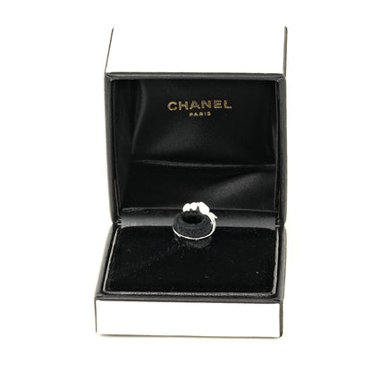 Top Quality Chanel Camellia Ring K18WG Ceramic Diamond