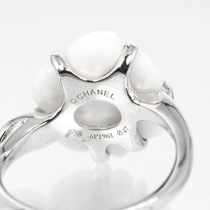 Top Quality Chanel Camellia Ring K18WG Ceramic Diamond