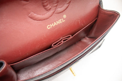 Top Quality Chanel Classic Double New 10 Chain Shoulder Bag Black Lambskin