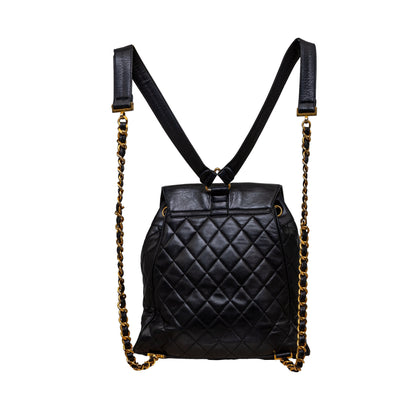 Top Quality Chanel Top Quality Chanel Vintage Quilted Lambskin Drawstring Backpack
