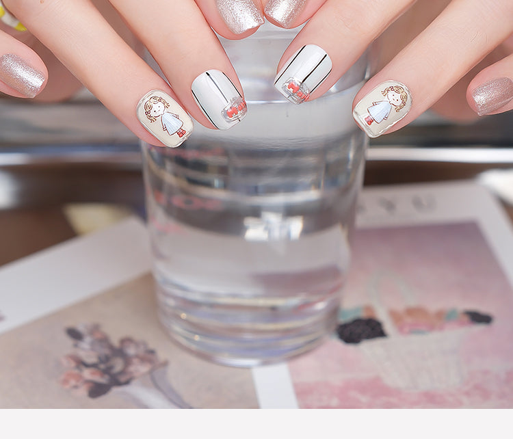 Neighbor Girl Original Design Beige Press-On Nails