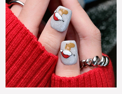 Santa Hand-Painted Christmas Sock Nails