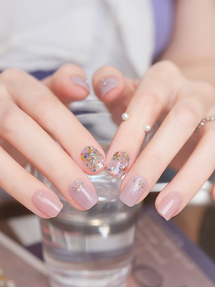 Cute Bowknot Pastel Press-On Nails