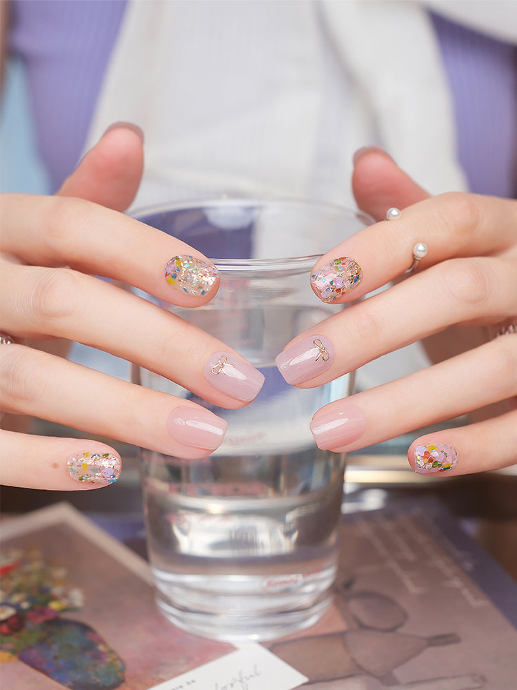 Cute Bowknot Pastel Press-On Nails