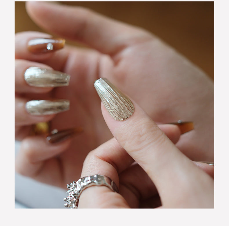 Melbourne Warm Metallic Press-On Nails